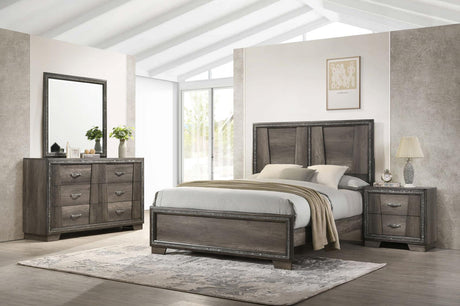 Janine 4-piece Eastern King Bedroom Set Grey - 223551KE-S4 - Luna Furniture