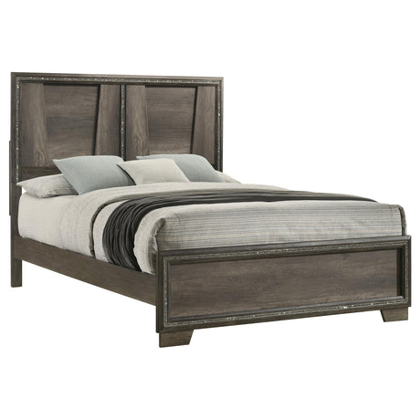 Janine Eastern King Panel Bed Grey - 223551KE - Luna Furniture