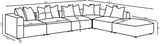 Jennifer 6-Piece Tight Seat Modular Sectional Gray from Coaster - Luna Furniture