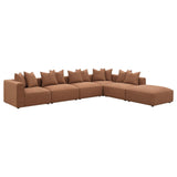 Jennifer 6-piece Upholstered Modular Sectional Terracotta - 551591-SET - Luna Furniture