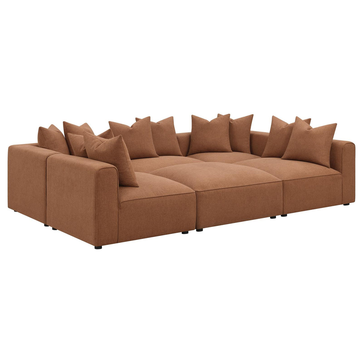 Jennifer 6-piece Upholstered Modular Sectional Terracotta - 551591-SET - Luna Furniture