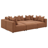 Jennifer 6-piece Upholstered Modular Sectional Terracotta - 551591-SET - Luna Furniture