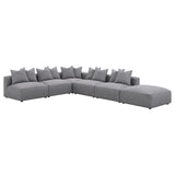 Jennifer Square Upholstered Ottoman Gray from Coaster - Luna Furniture