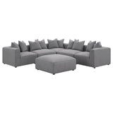 Jennifer Square Upholstered Ottoman Gray from Coaster - Luna Furniture