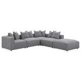 Jennifer Square Upholstered Ottoman Gray from Coaster - Luna Furniture