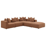 Jennifer Upholstered Ottoman Terracotta - 551593 - Luna Furniture