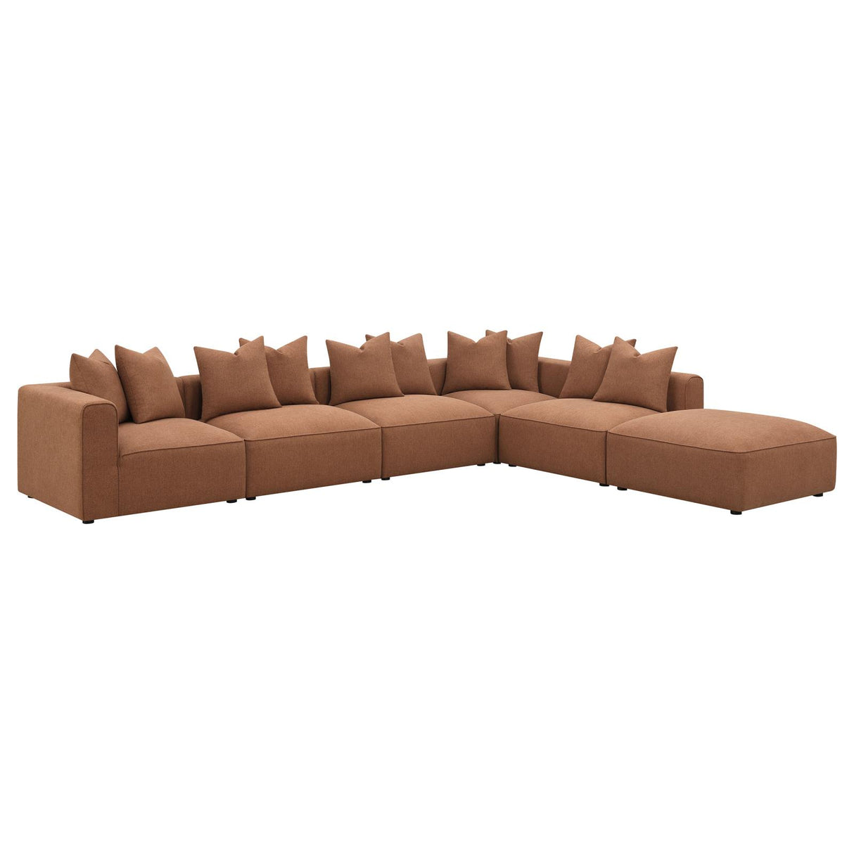 Jennifer Upholstered Ottoman Terracotta - 551593 - Luna Furniture