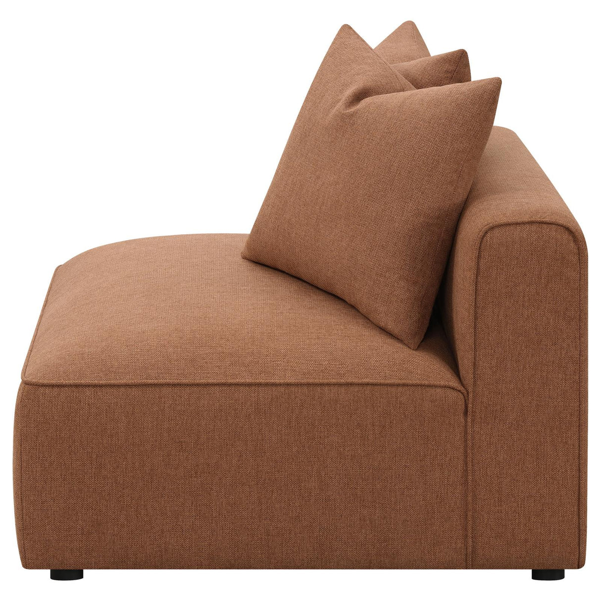 Jennifer Upholstered Tight Back Armless Chair Terracotta - 551591 - Luna Furniture