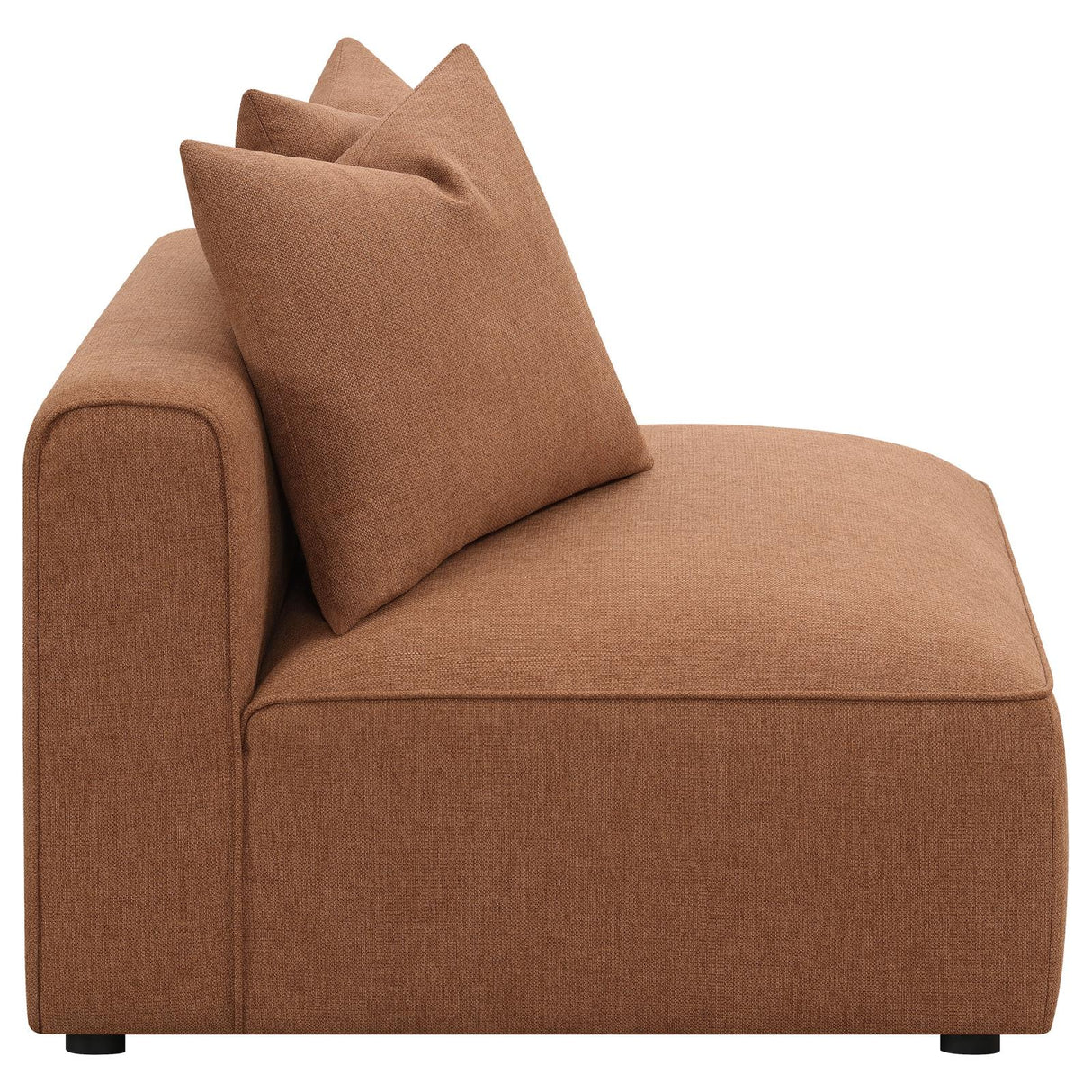 Jennifer Upholstered Tight Back Armless Chair Terracotta - 551591 - Luna Furniture