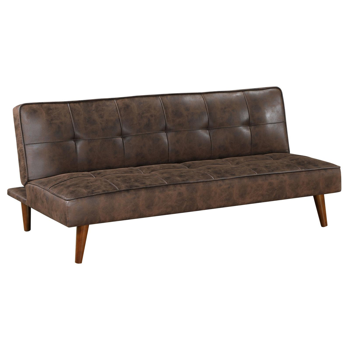 Jenson Multipurpose Upholstered Tufted Convertible Sofa Bed Dark Coffee Brown from Coaster - Luna Furniture