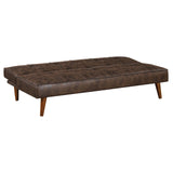 Jenson Multipurpose Upholstered Tufted Convertible Sofa Bed Dark Coffee Brown from Coaster - Luna Furniture