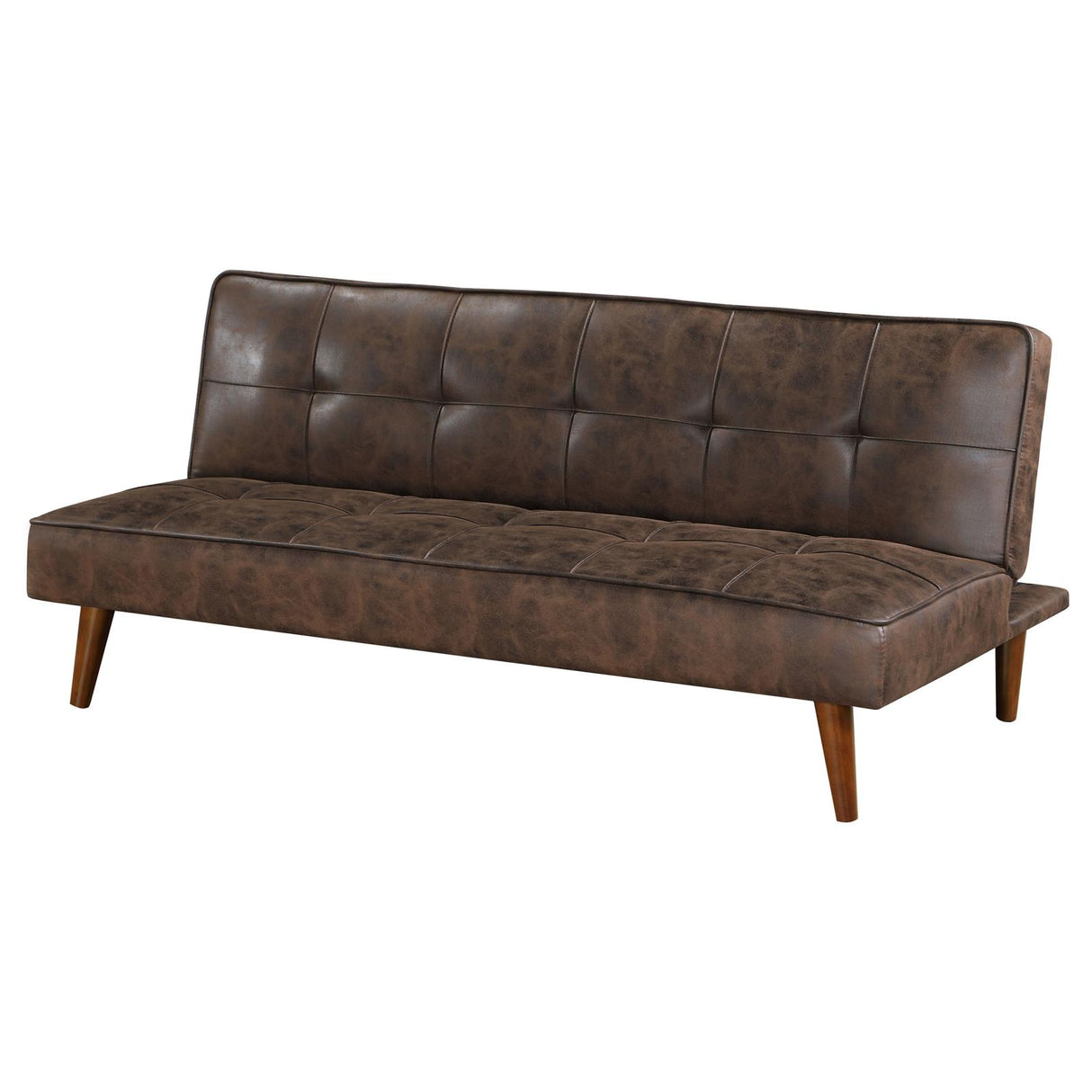 Jenson Multipurpose Upholstered Tufted Convertible Sofa Bed Dark Coffee Brown from Coaster - Luna Furniture