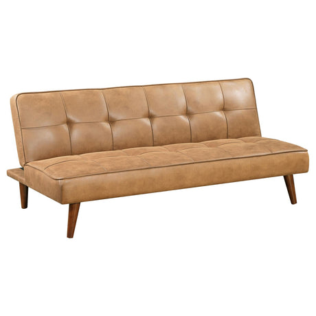 Jenson Multipurpose Upholstered Tufted Convertible Sofa Bed Saddle Brown from Coaster - Luna Furniture