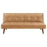 Jenson Multipurpose Upholstered Tufted Convertible Sofa Bed Saddle Brown from Coaster - Luna Furniture