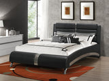 Jeremaine California King Upholstered Bed Black from Coaster - Luna Furniture