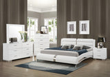 Jeremaine Queen Upholstered Bed White from Coaster - Luna Furniture