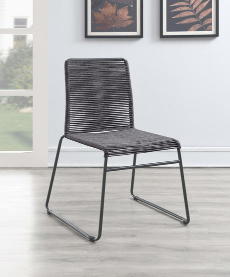 Jerome Upholstered Stackable Side Chairs, Set of 2 from Coaster - Luna Furniture