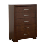 Jessica 5-drawer Chest Cappuccino - 200715 - Luna Furniture