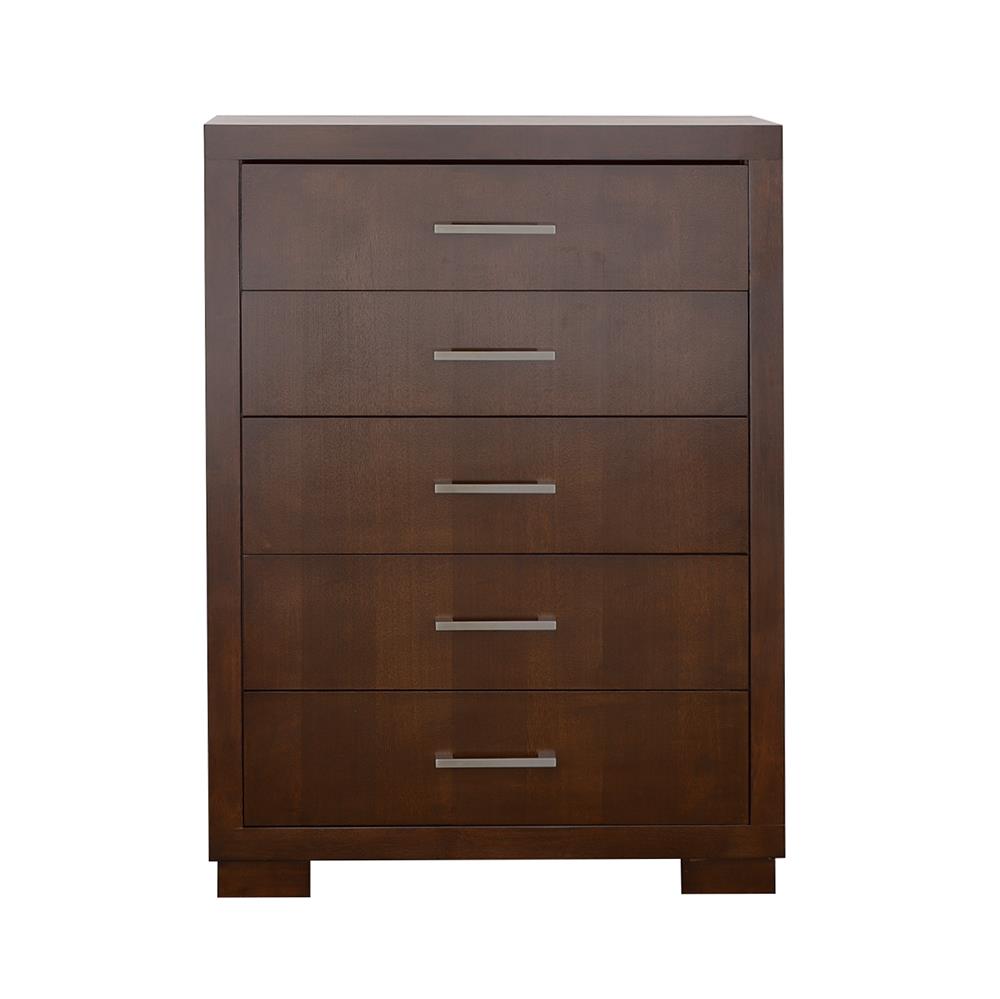 Jessica 5-drawer Chest Cappuccino - 200715 - Luna Furniture