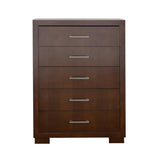 Jessica 5-drawer Chest Cappuccino - 200715 - Luna Furniture