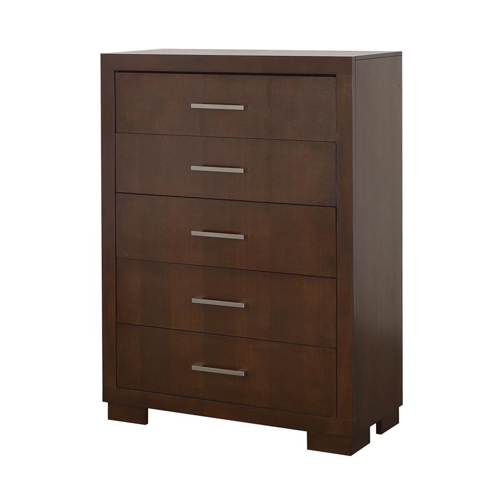 Jessica 5-drawer Chest Cappuccino - 200715 - Luna Furniture