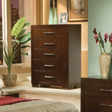 Jessica 5-drawer Chest Cappuccino - 200715 - Luna Furniture