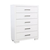 Jessica 5-drawer Chest White - 202995 - Luna Furniture