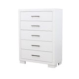 Jessica 5-drawer Chest White - 202995 - Luna Furniture