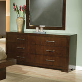 Jessica 6-drawer Dresser Cappuccino - 200713 - Luna Furniture