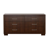 Jessica 6-drawer Dresser Cappuccino - 200713 - Luna Furniture