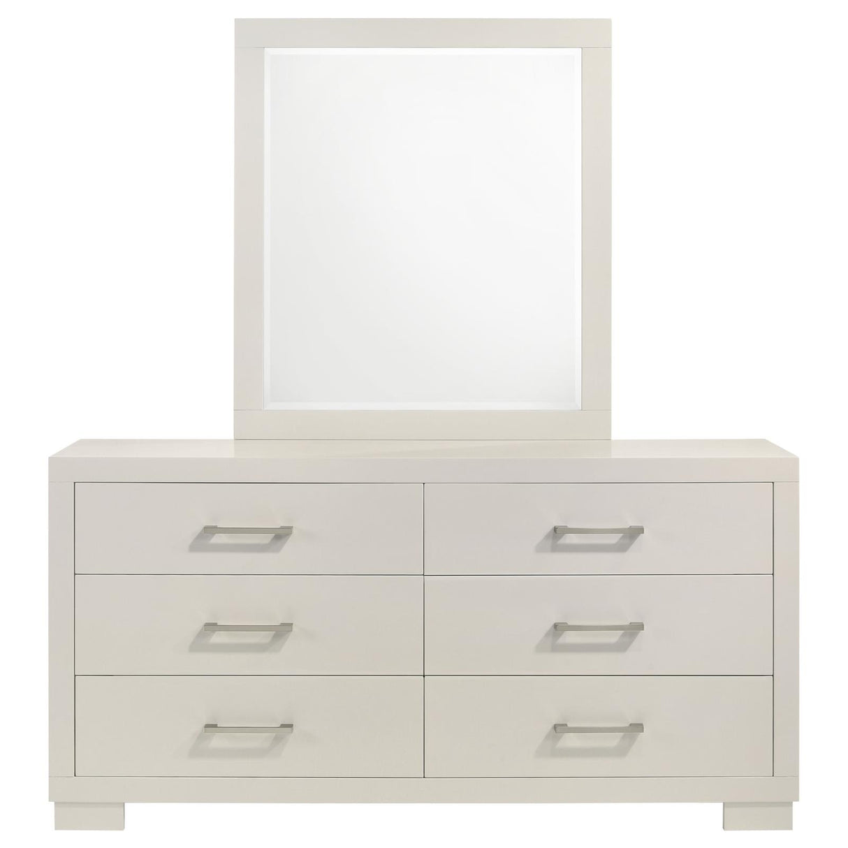 Jessica 6-drawer Dresser with Mirror White from Coaster - Luna Furniture