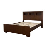 Jessica Queen Bed with Storage Headboard Cappuccino from Coaster - Luna Furniture