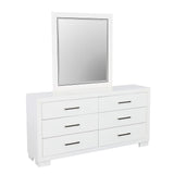 Jessica White Rectangular Mirror from Coaster - Luna Furniture