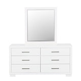 Jessica White Rectangular Mirror from Coaster - Luna Furniture