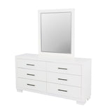 Jessica White Rectangular Mirror from Coaster - Luna Furniture