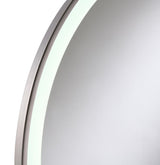 Jocelyn Round Table Top LED Vanity Mirror White Marble Base Chrome Frame - 960960 - Luna Furniture