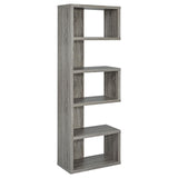 Joey Weathered Gray 5-Tier Bookcase from Coaster - Luna Furniture