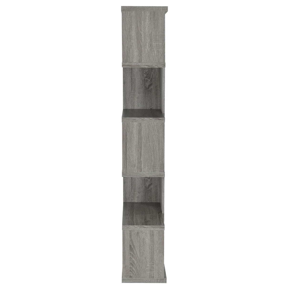 Joey Weathered Gray 5-Tier Bookcase from Coaster - Luna Furniture