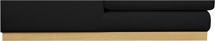 Johanna Linen Textured Fabric Sectional Black from Meridian - Luna Furniture