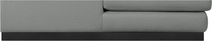 Johanna Linen Textured Fabric Sectional Grey from Meridian - Luna Furniture