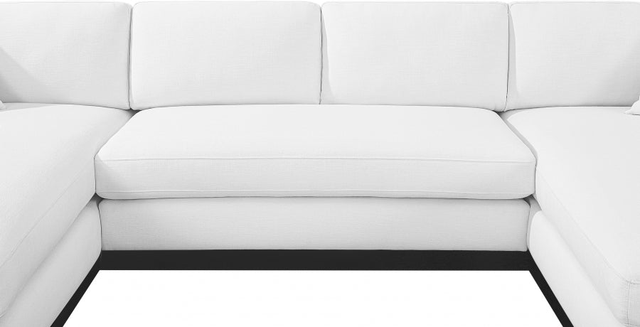 Johanna Linen Textured Fabric Sectional White from Meridian - Luna Furniture