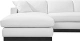 Johanna Linen Textured Fabric Sectional White from Meridian - Luna Furniture