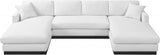 Johanna Linen Textured Fabric Sectional White from Meridian - Luna Furniture