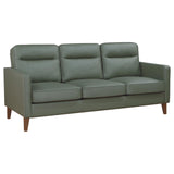 Jonah 2-piece Upholstered Track Arm Sofa Set Green from Coaster - Luna Furniture