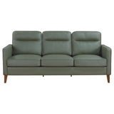 Jonah 2-piece Upholstered Track Arm Sofa Set Green from Coaster - Luna Furniture