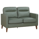 Jonah 2-piece Upholstered Track Arm Sofa Set Green from Coaster - Luna Furniture