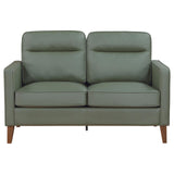 Jonah 2-piece Upholstered Track Arm Sofa Set Green from Coaster - Luna Furniture