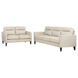 Jonah 2-piece Upholstered Track Arm Sofa Set Ivory from Coaster - Luna Furniture