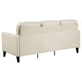 Jonah 2-piece Upholstered Track Arm Sofa Set Ivory from Coaster - Luna Furniture