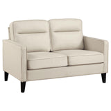 Jonah 2-piece Upholstered Track Arm Sofa Set Ivory from Coaster - Luna Furniture